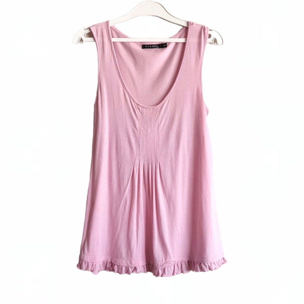 George Walmart Pink Long Sleeveless Tank